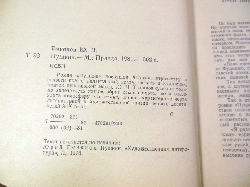 Юрий Тынянов. Пушкин. Роман — изображение 3