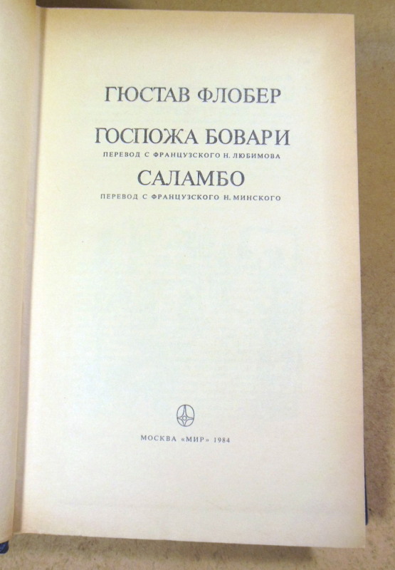 Гюстав Флобер, Госпожа Бовари. Саламбо — изображение 2