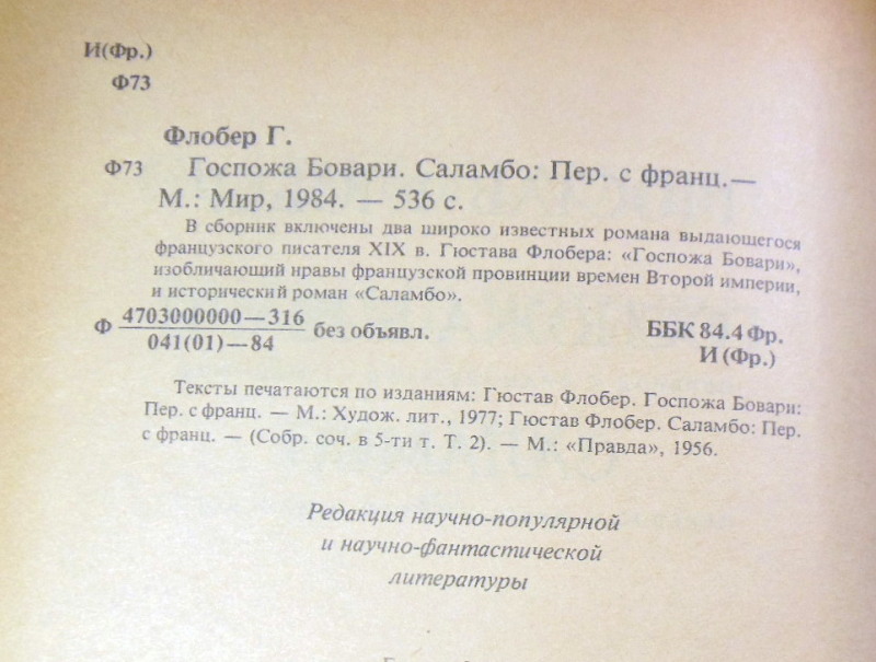 Гюстав Флобер, Госпожа Бовари. Саламбо — изображение 3